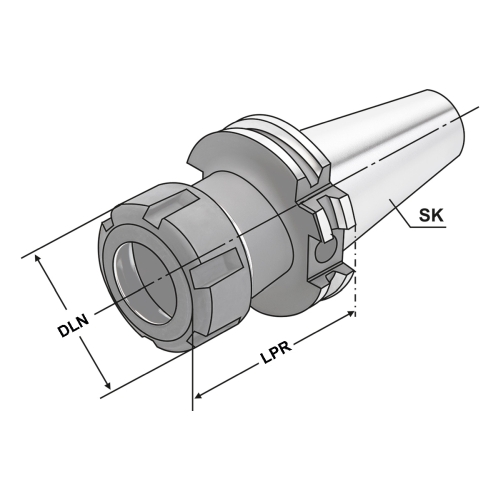Spannfutter SK 30-1/10-100 ER16 DIN 69871 AD