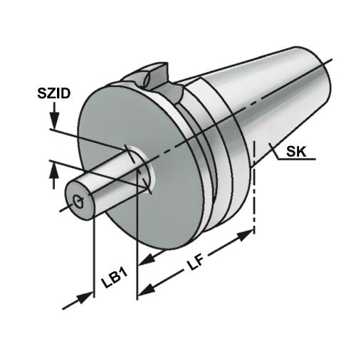 Bohrfutteraufnahme BT 30 - B12 JIS B 6339 (MAS-BT) AD