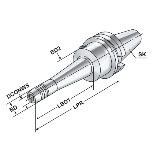 Hydro-Dehnspannfutter BT 40-10-160 JIS B 6339 (MAS-BT) AD/B