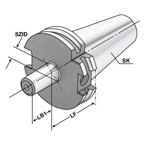 Bohrfutteraufnahme SK 50 - B12 DIN 69871 A