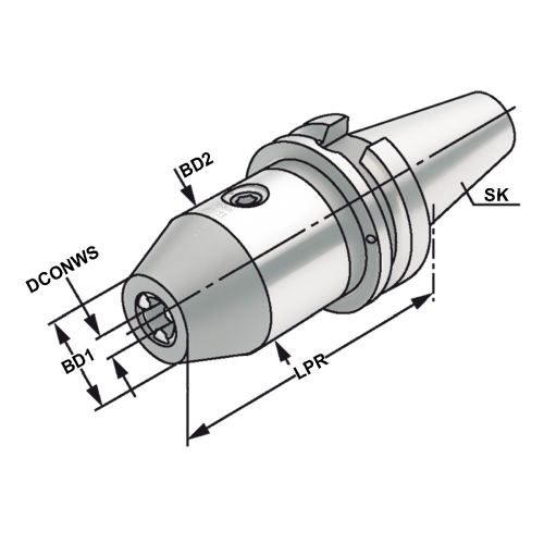 CNC-Bohrfutter BT 50-1/13-108 JIS B 6339 (MAS 403 BT) AD