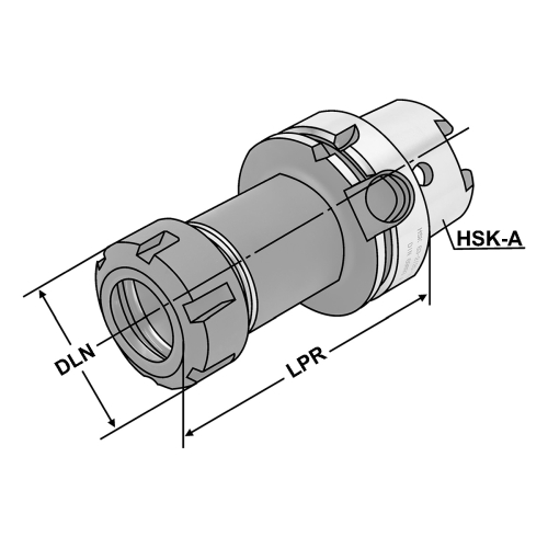 Spannfutter HSK 100 2/16-160 ER25 DIN 69893 (ISO 15488) Form A
