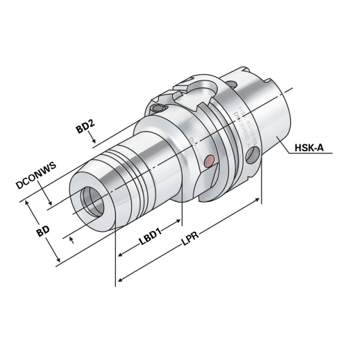 Hydro-Dehnspannfutter HSK 40-12-90 DIN 69893 Form A