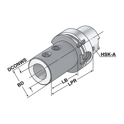 Bohrerhalter für Wendeplattenbohrer HSK 63-32-90 DIN 69893 Form A