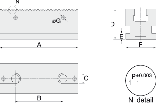 technische Zeichnung Mehrfachspanner HRV-7515E