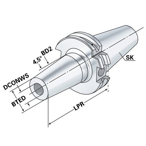 Schrumpffutter SK 30-05-80 DIN 69871 AD