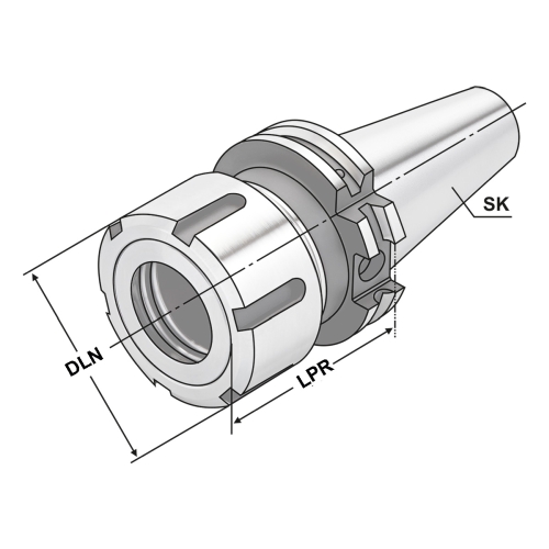 Spannfutter SK 40-2/16-70 OZ16 DIN 69871 AD/B
