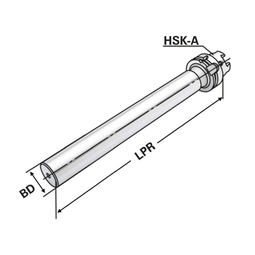 Kontrolldorn HSK 32-25-200 DIN 69893 Form A