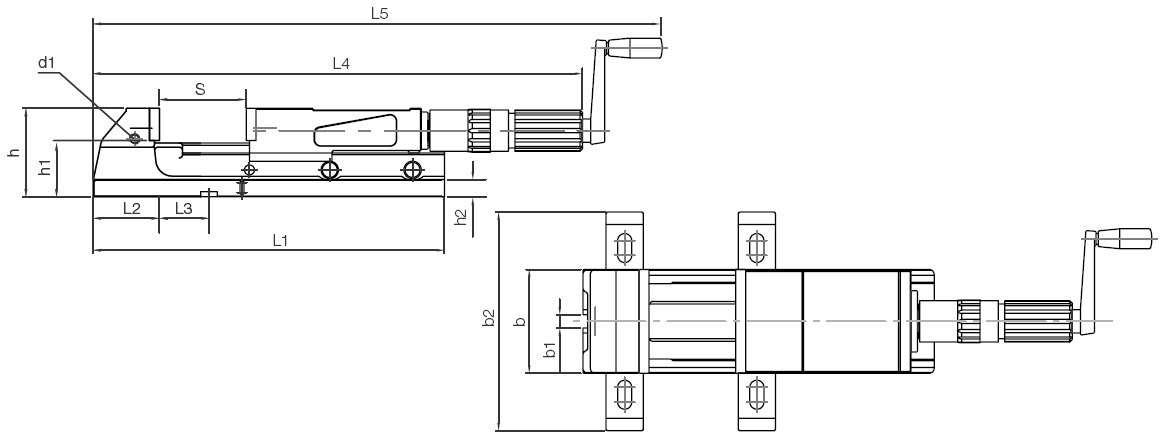 Kesel Hochdruck-Maschinenschraubstock Skizze