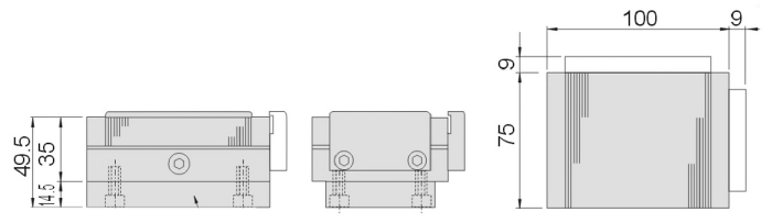 technische Zeichnung VA Magnetspannplattte Erowa EMC75